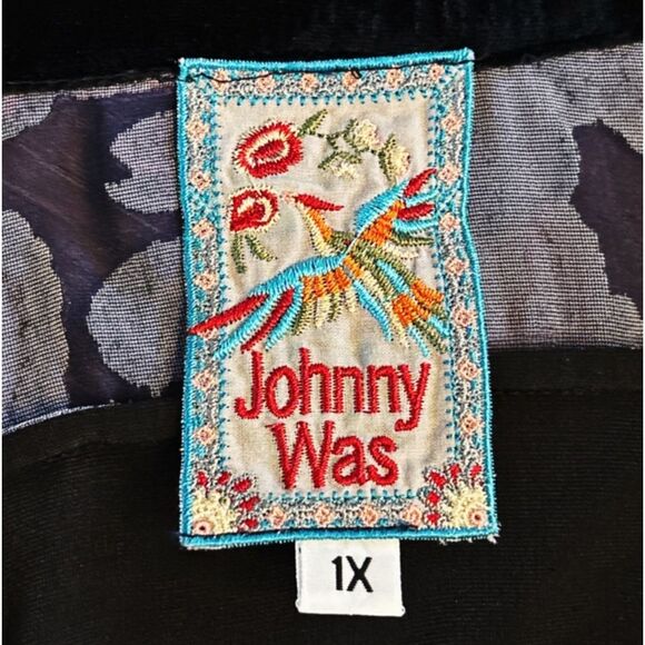 Johnny Was Velvet Long Sleeve Dress - Picture 7 of 17